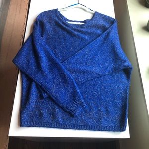 Over-sized blue sweater
